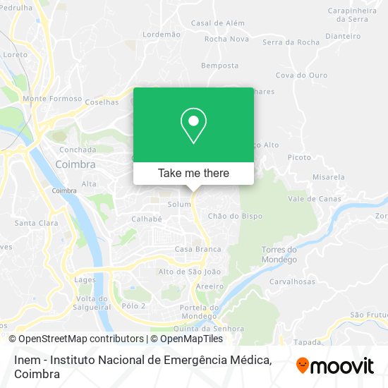 Inem - Instituto Nacional de Emergência Médica map