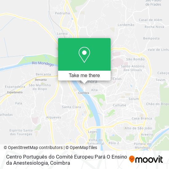 Centro Português do Comité Europeu Pará O Ensino da Anestesiologia mapa