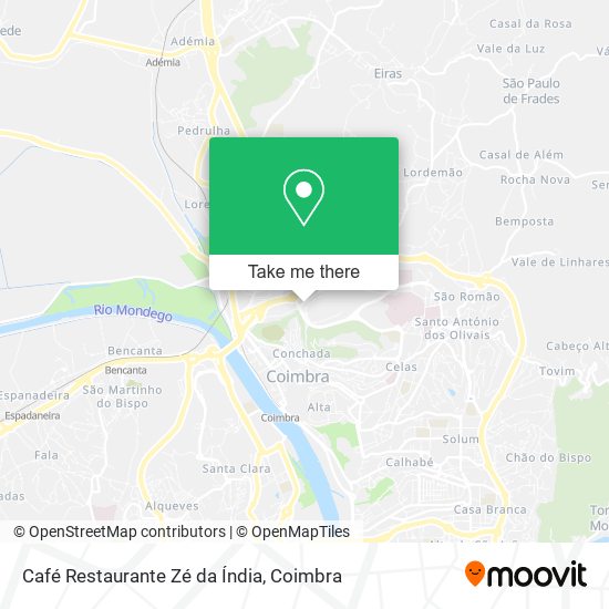 Café Restaurante Zé da Índia mapa