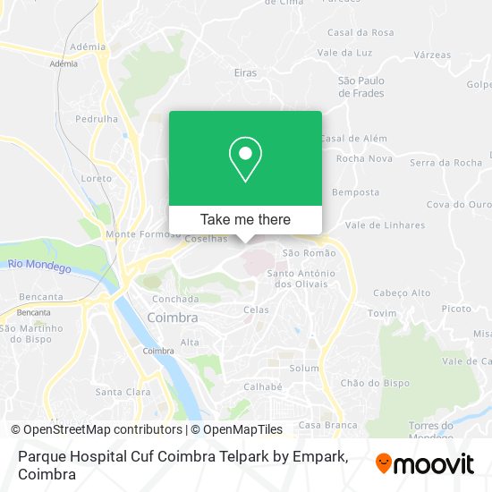 Parque Hospital Cuf Coimbra Telpark by Empark mapa
