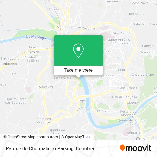Parque do Choupalinho Parking map