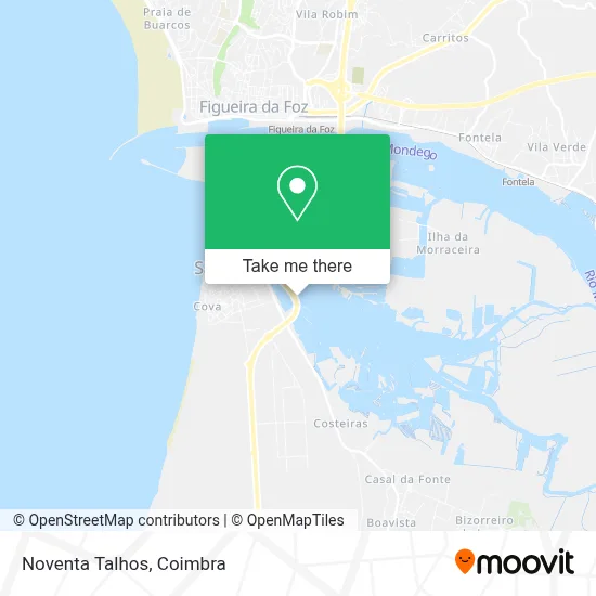 Noventa Talhos map
