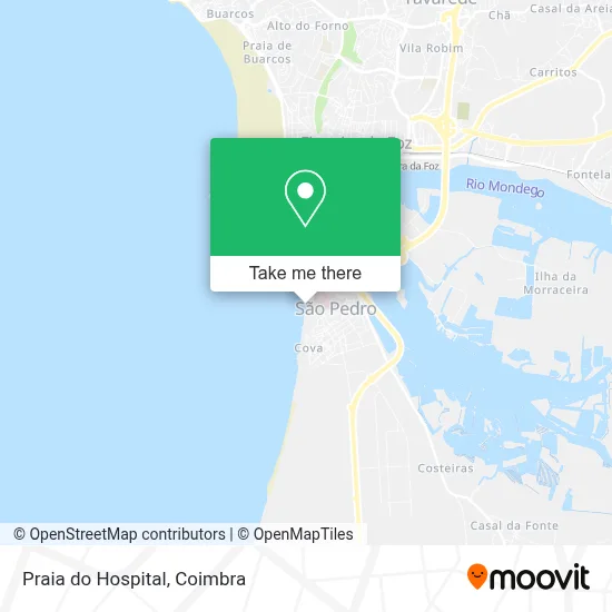 Praia do Hospital map