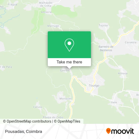 Pousadas map