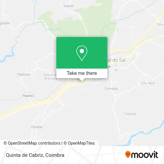 Quinta de Cabriz map
