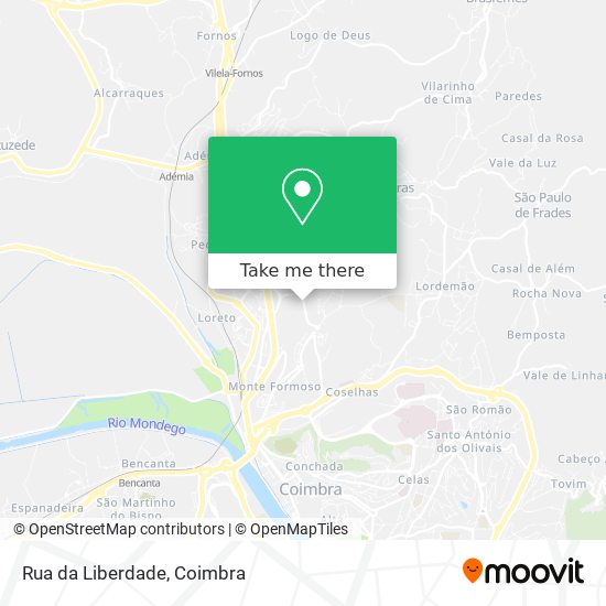 Rua da Liberdade mapa