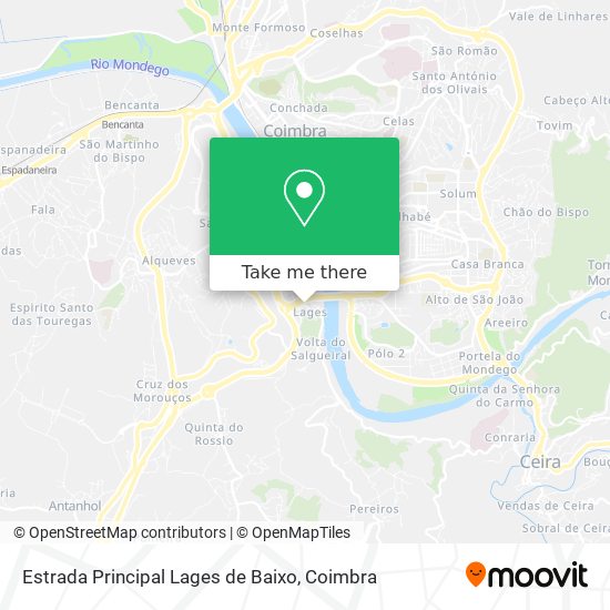 Estrada Principal Lages de Baixo map