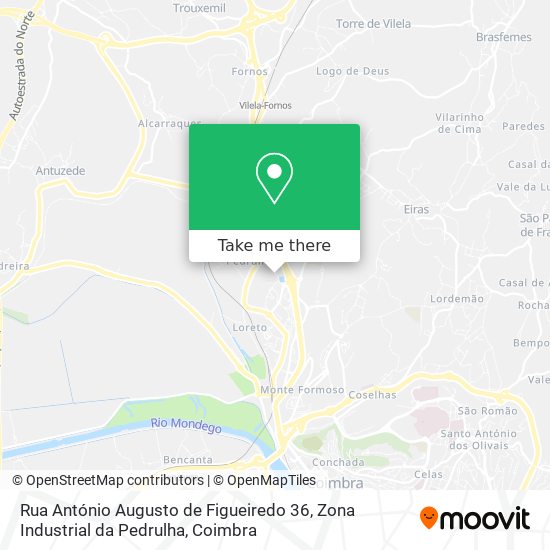 Rua António Augusto de Figueiredo 36, Zona Industrial da Pedrulha map
