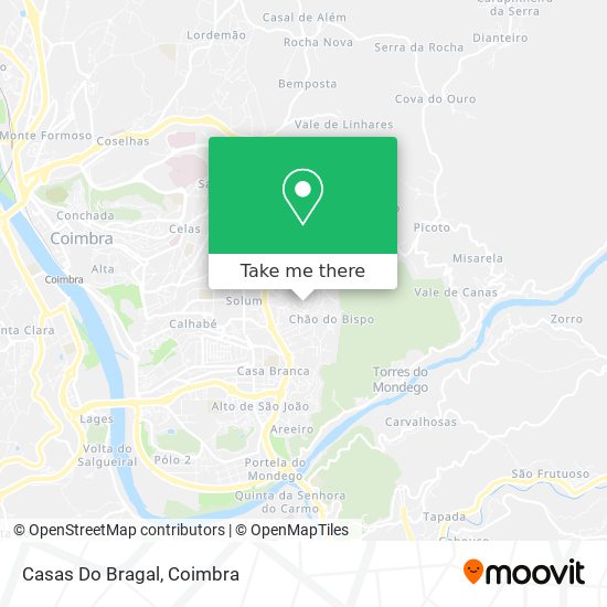 Casas Do Bragal mapa