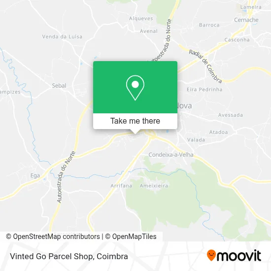 Vinted Go Parcel Shop map