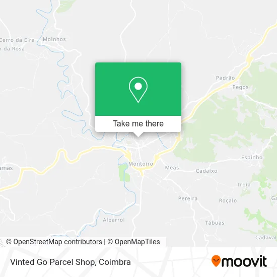 Vinted Go Parcel Shop map