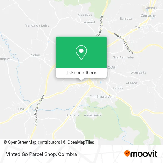 Vinted Go Parcel Shop map