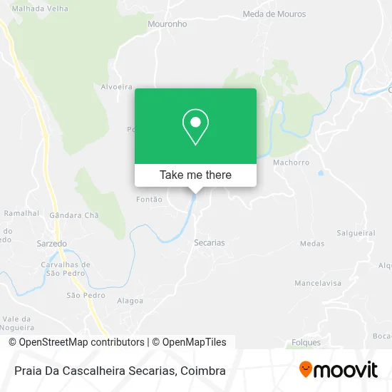 Praia Da Cascalheira Secarias map