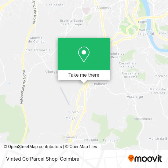 Vinted Go Parcel Shop map