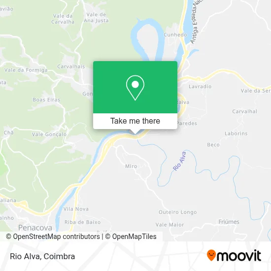 Rio Alva mapa