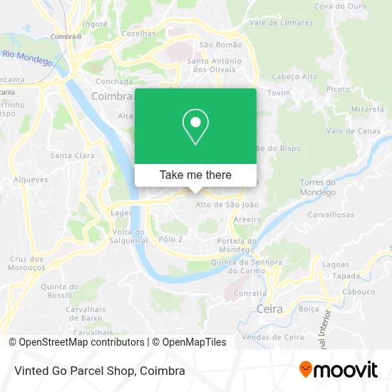 Vinted Go Parcel Shop map
