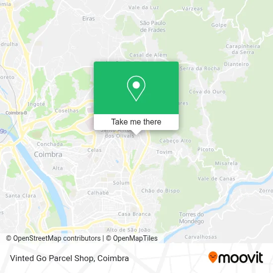 Vinted Go Parcel Shop map