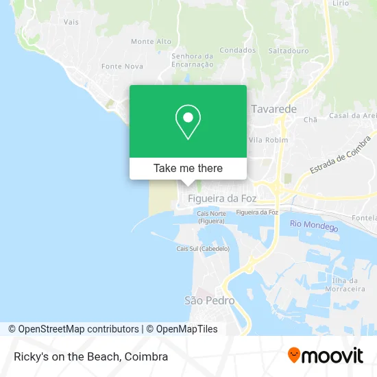 Ricky's on the Beach map