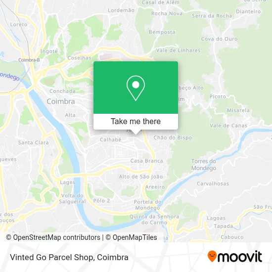 Vinted Go Parcel Shop map