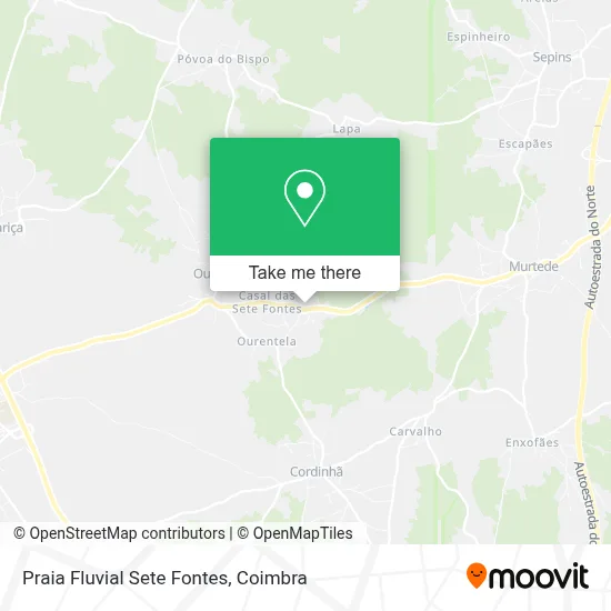 Praia Fluvial Sete Fontes map