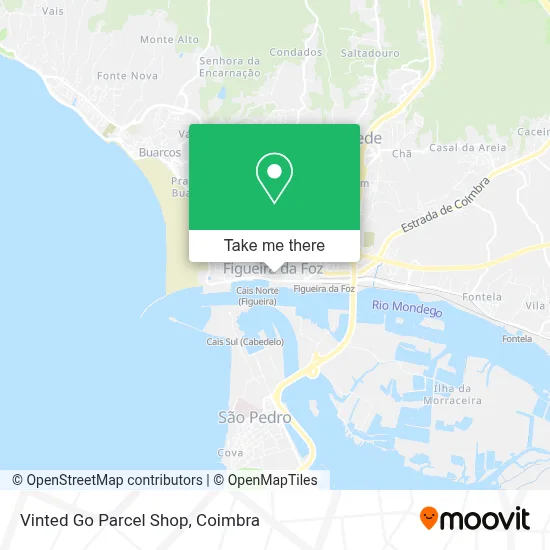 Vinted Go Parcel Shop map