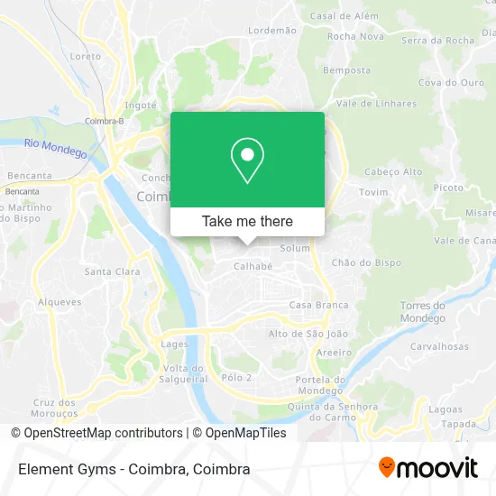 Element Gyms - Coimbra map