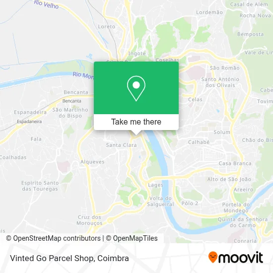 Vinted Go Parcel Shop map