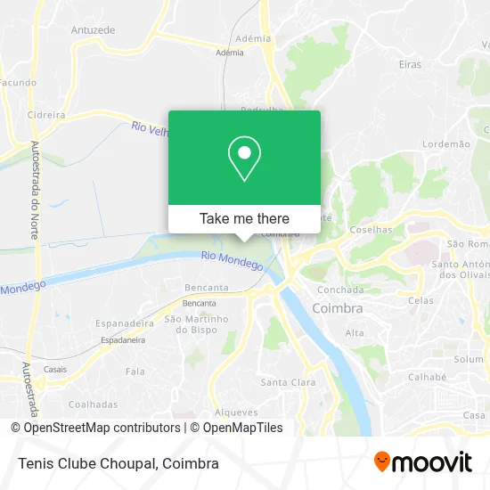 Tenis Clube Choupal map