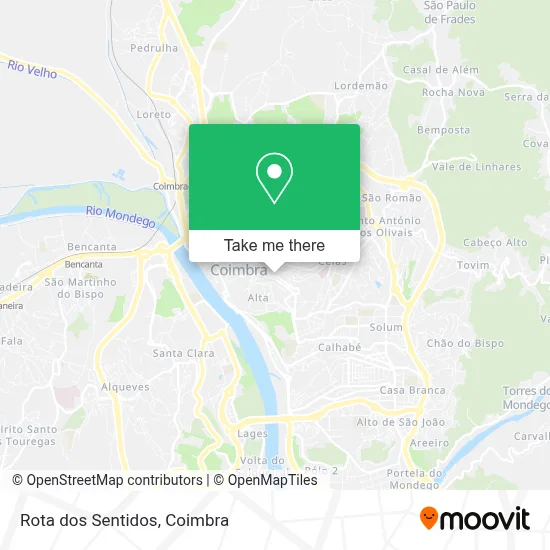 Rota dos Sentidos mapa