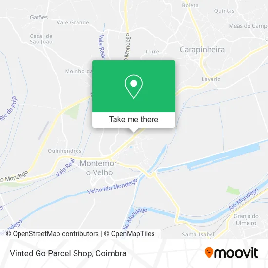 Vinted Go Parcel Shop map