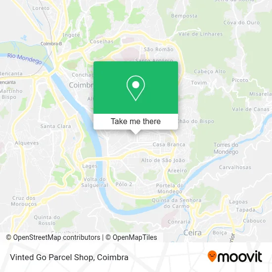 Vinted Go Parcel Shop map