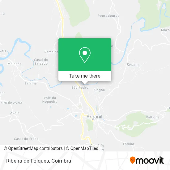 Ribeira de Folques map