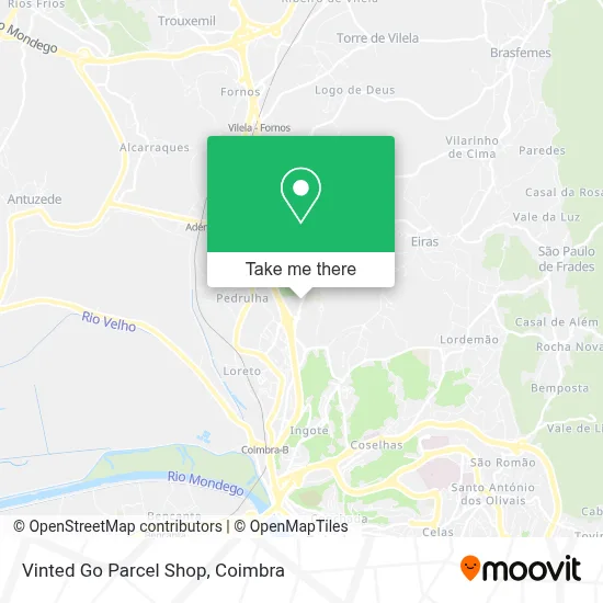 Vinted Go Parcel Shop map
