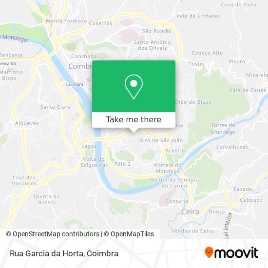 Rua Garcia da Horta mapa