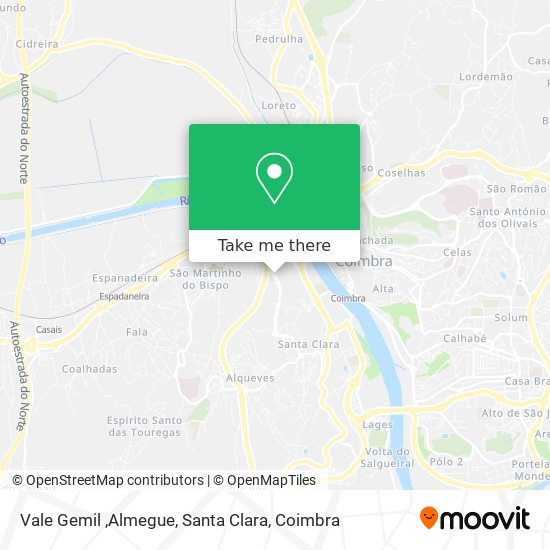 Vale Gemil ,Almegue, Santa Clara map