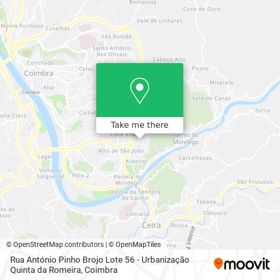 Rua António Pinho Brojo Lote 56 - Urbanização Quinta da Romeira map