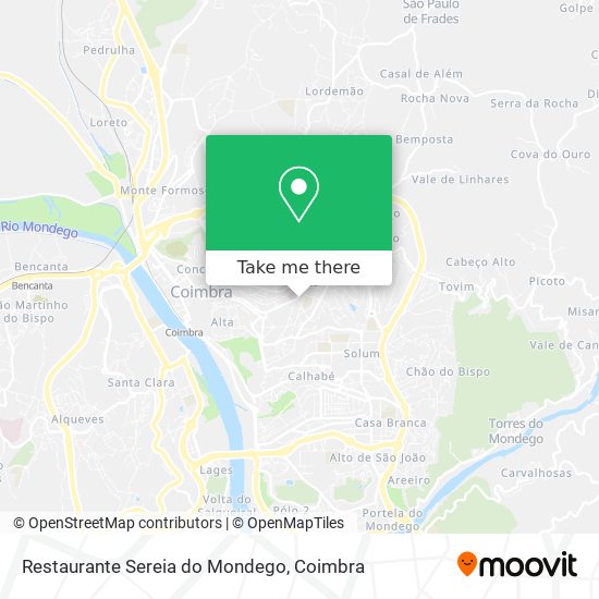 Restaurante Sereia do Mondego mapa