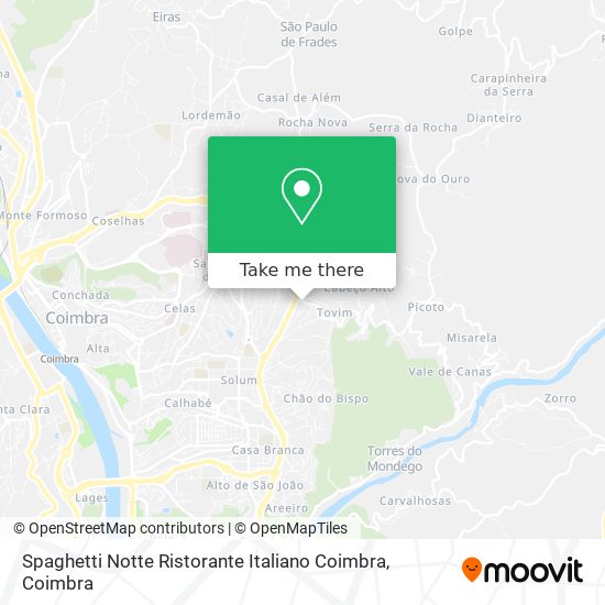 Spaghetti Notte Ristorante Italiano Coimbra map