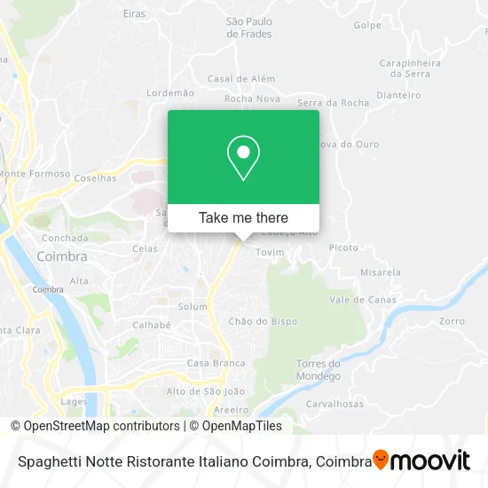 Spaghetti Notte Ristorante Italiano Coimbra map