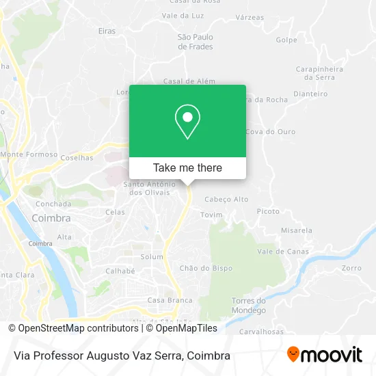 Via Professor Augusto Vaz Serra map