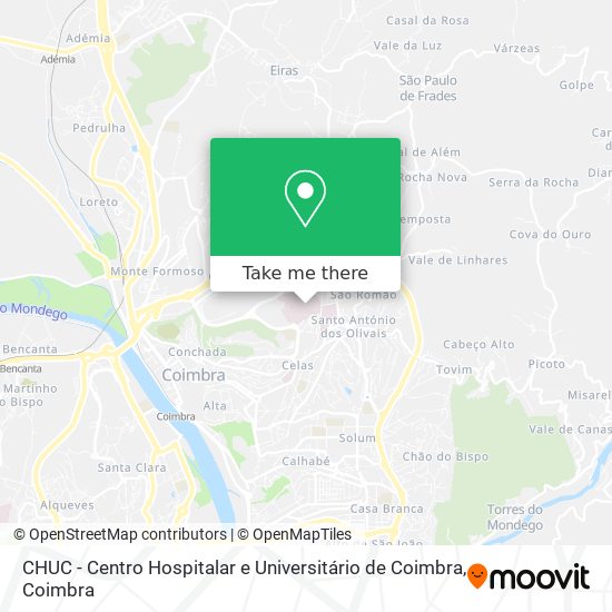 CHUC - Centro Hospitalar e Universitário de Coimbra map