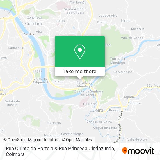 Rua Quinta da Portela & Rua Princesa Cindazunda map