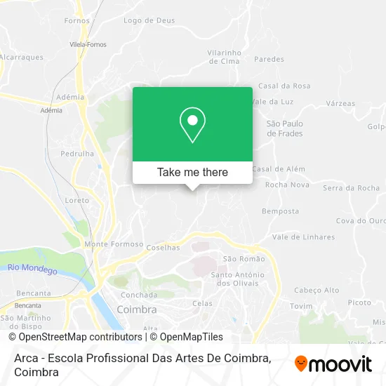 Arca - Escola Profissional Das Artes De Coimbra map