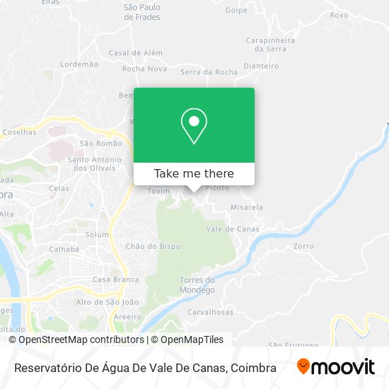 Reservatório De Água De Vale De Canas mapa