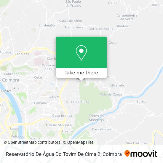 Reservatório De Água Do Tovim De Cima 2 map