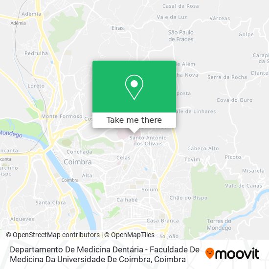 Departamento De Medicina Dentária - Faculdade De Medicina Da Universidade De Coimbra map