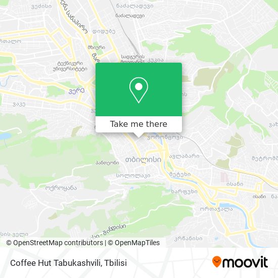 Карта Coffee Hut Tabukashvili