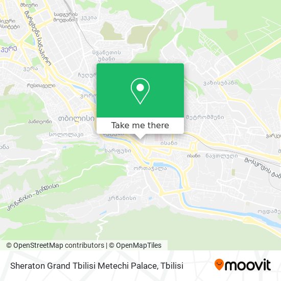 Sheraton Grand Tbilisi Metechi Palace map