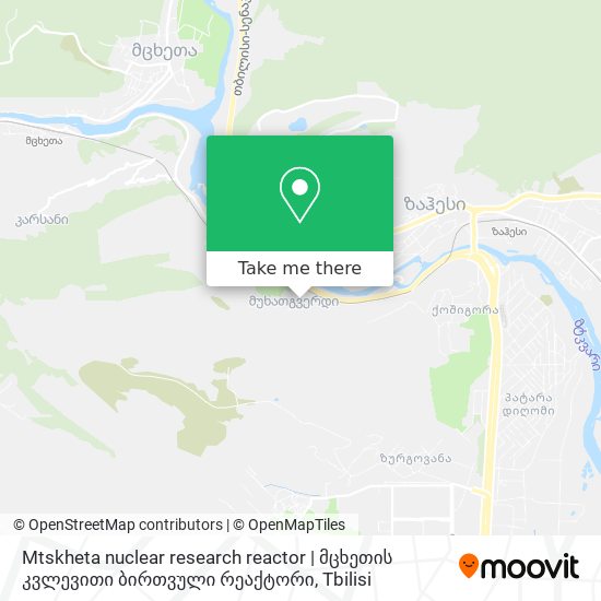 Mtskheta nuclear research reactor | მცხეთის კვლევითი ბირთვული რეაქტორი map