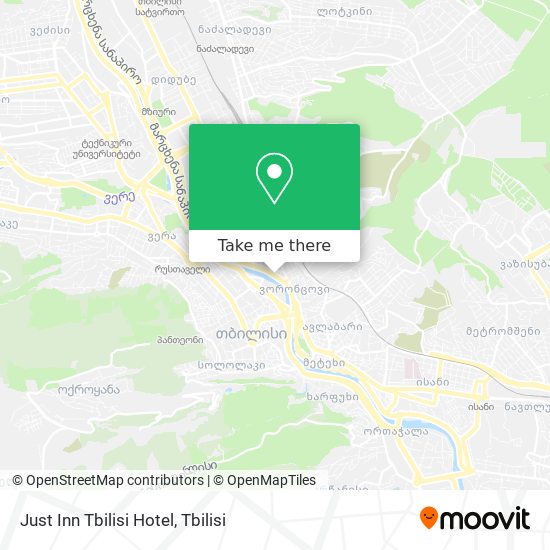Карта Just Inn Tbilisi Hotel